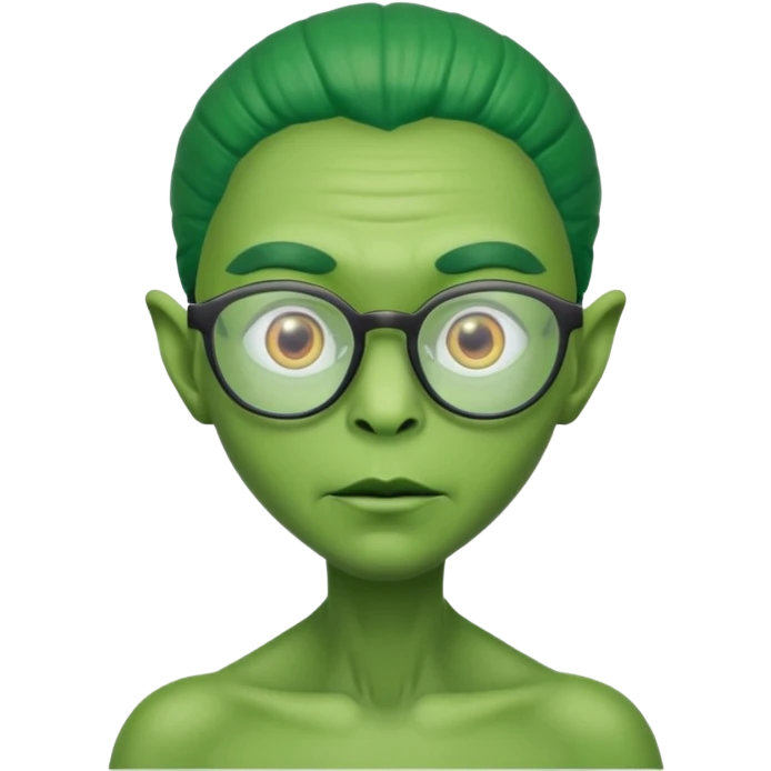 alien with glasses emoji