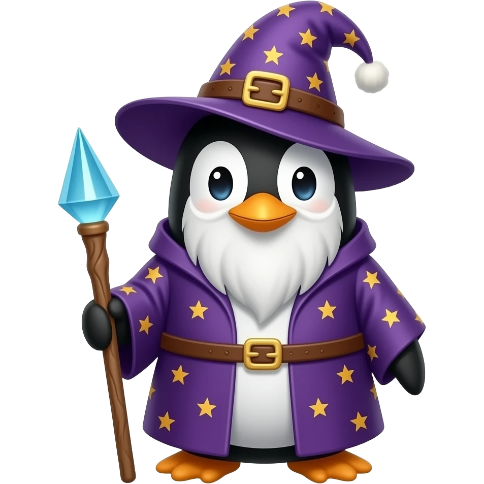 Penguin Wizard emoji