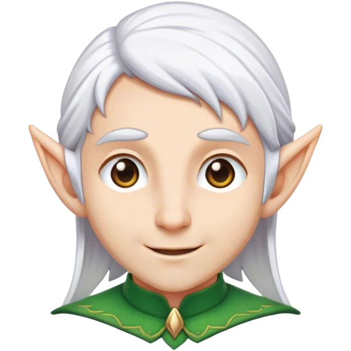 white hair elf smile emoji