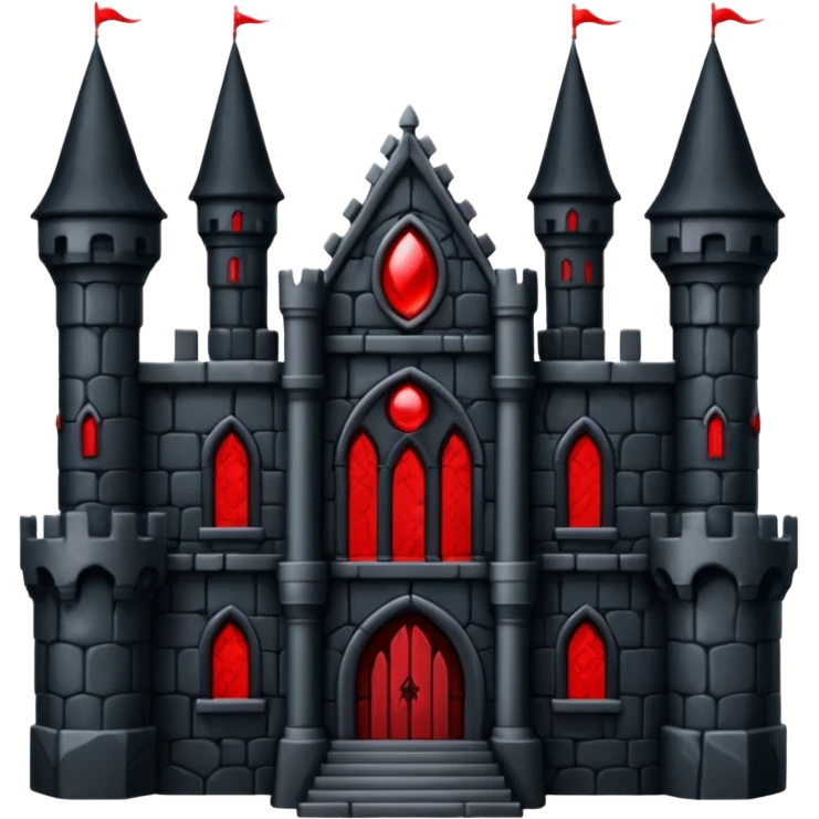 Dark Castle with the colors red and black, it should not look cartony emoji