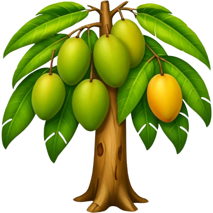 Mango tree, very less mangos, big and heavy leafs. emoji