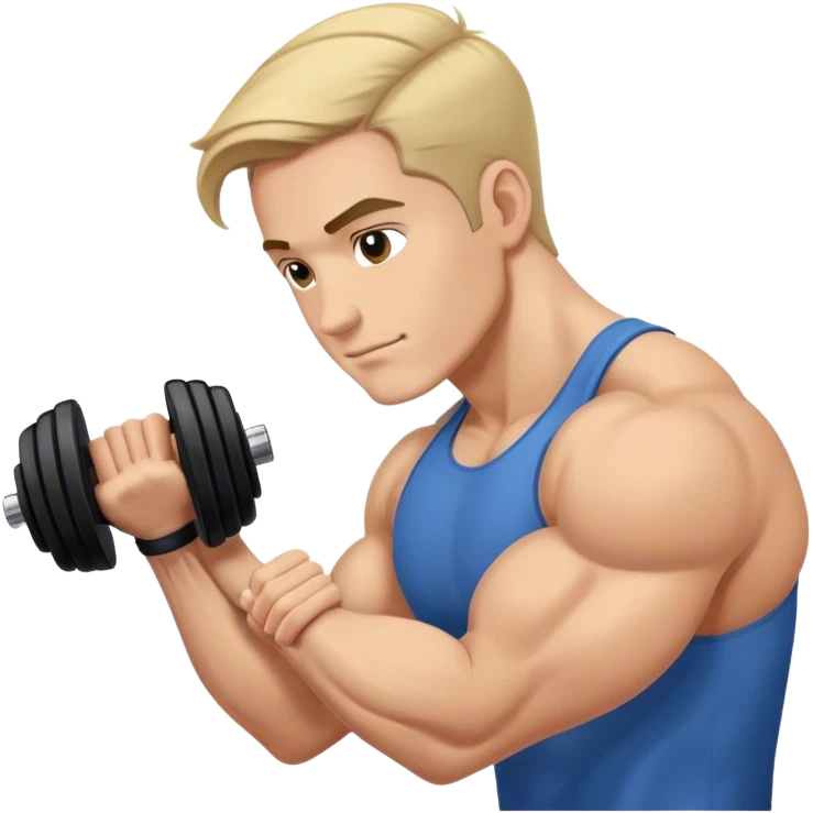 man weighted wrist curl emoji
