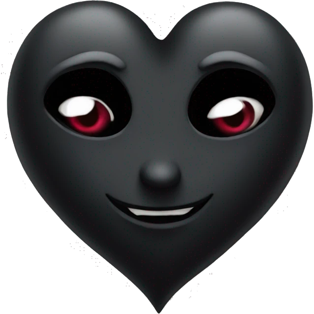 Goth heart emoji