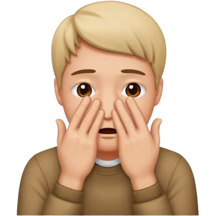 😳 but with hands completely covering face emoji