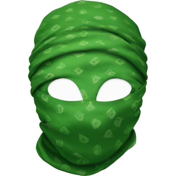 green bandana mask emoji