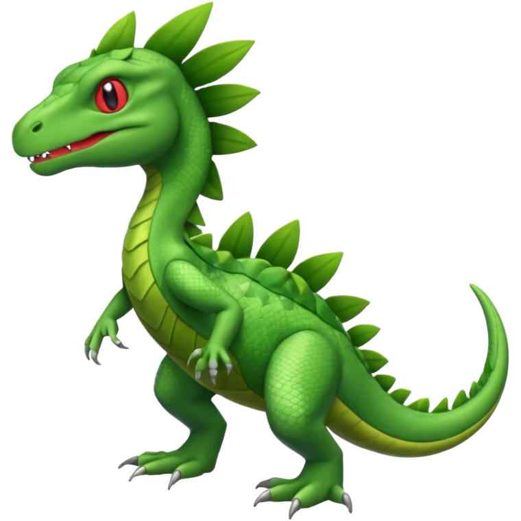 Grovyle-Sceptile-hybrid-Fakémon-creature (full body) emoji