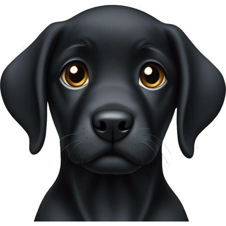 Black Labrador puppy emoji