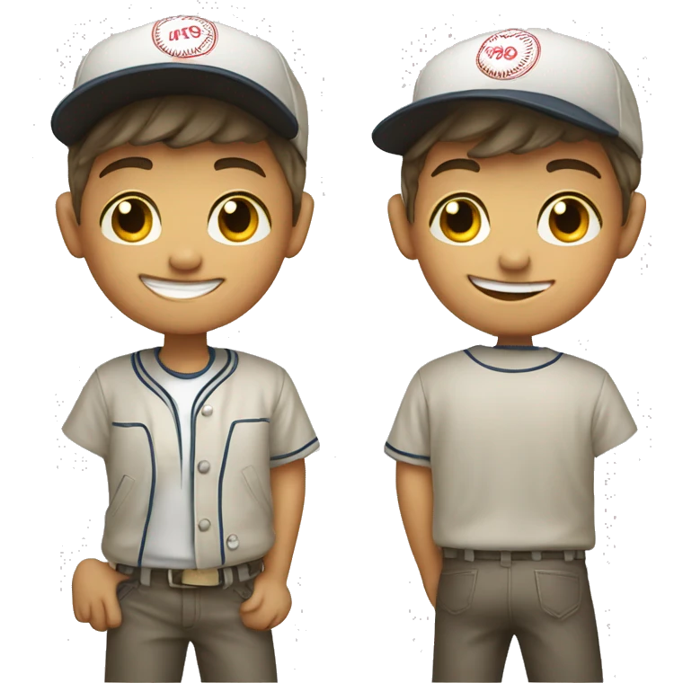 smiling boy in baseball cap emoji