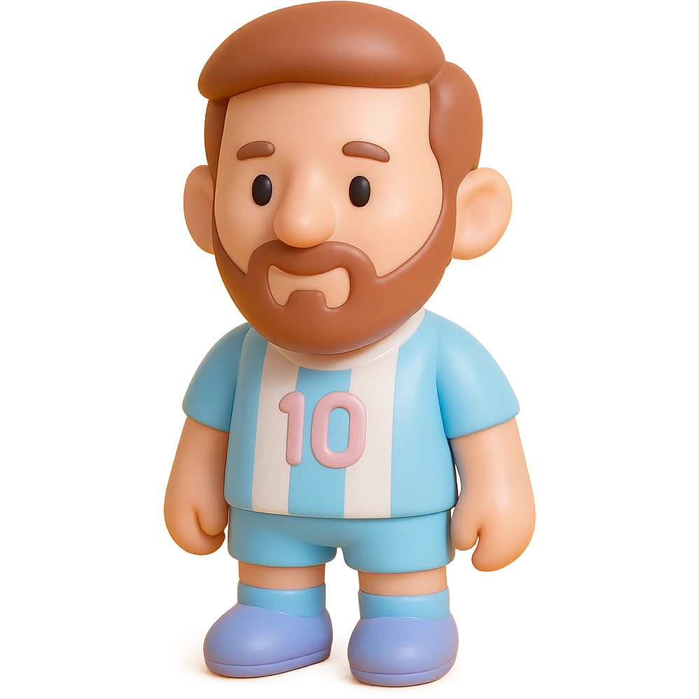 vinyl-figure style ميسي emoji