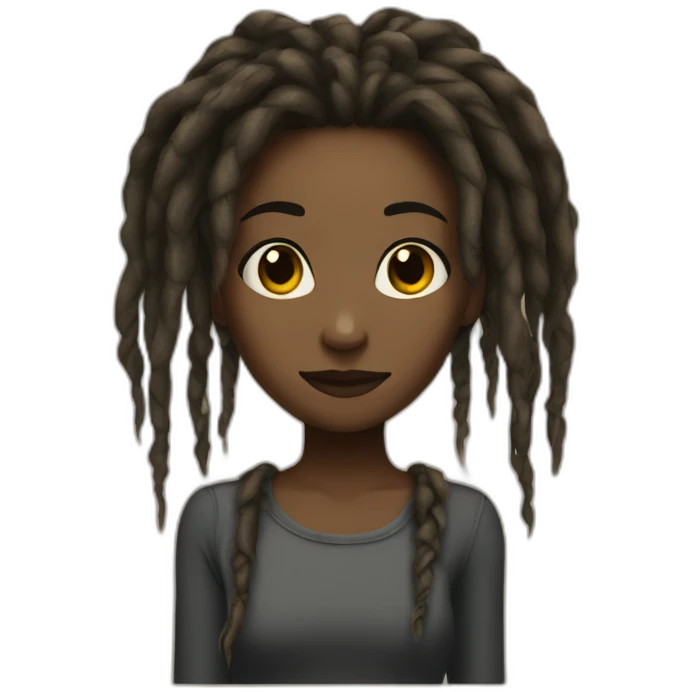 Dread lock girl emoji