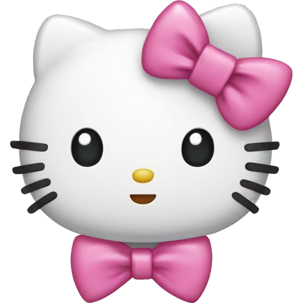Hello kitty with pink bow  emoji