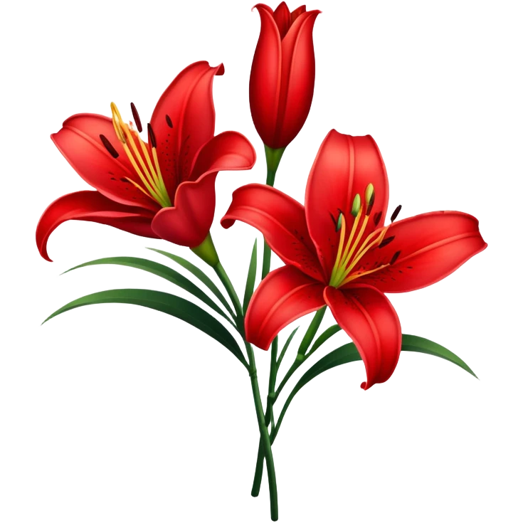red lilies emoji