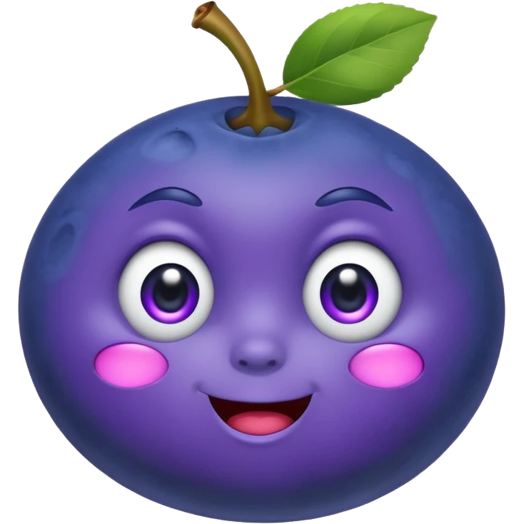blueberry with a stupid clueless face emoji