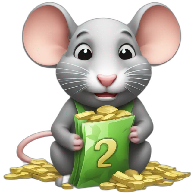 Hangry Rat with money emoji