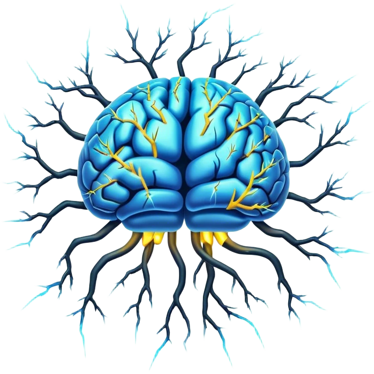 lightning brains emoji
