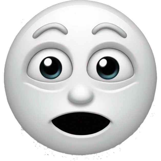 Emoji with small sunken-in eyes and a big creepy smile emoji