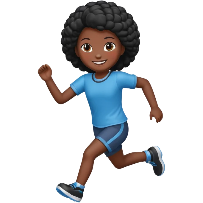 corriendo muñeco negro emoji