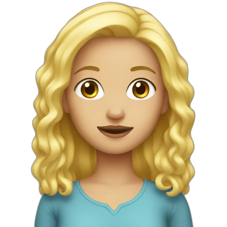 Fille blonde emoji