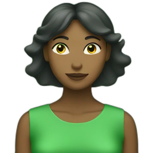 Green women holding three gold stars above head emoji