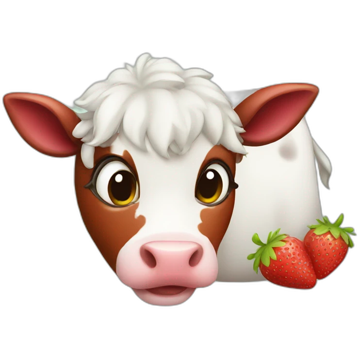 vache fraise emoji