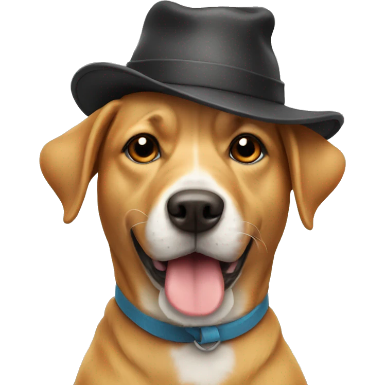 Dog with hat  emoji