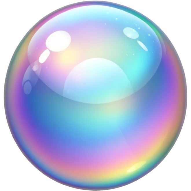 white silver sparkling shiny bubble crystal emoji