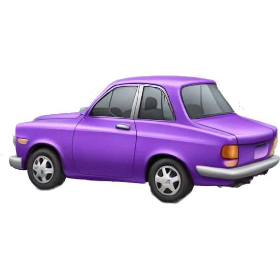 old broken purple car emoji