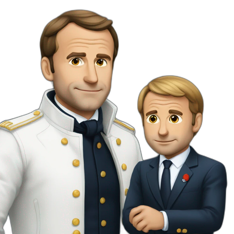 macron qui embrasse marcon emoji