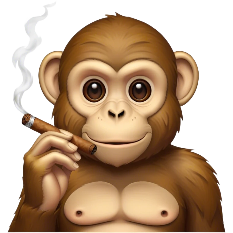 Smoking monkey emoji