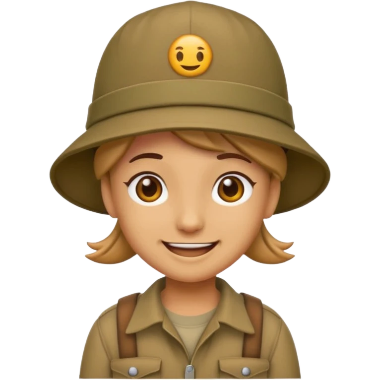 Emoji with woodland Cargo hat emoji