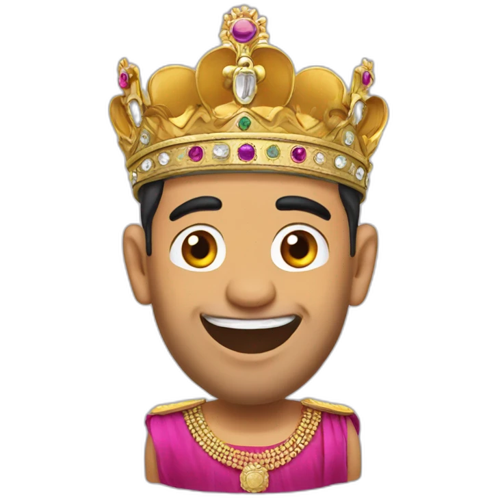 Ms Dhoni with crown  emoji