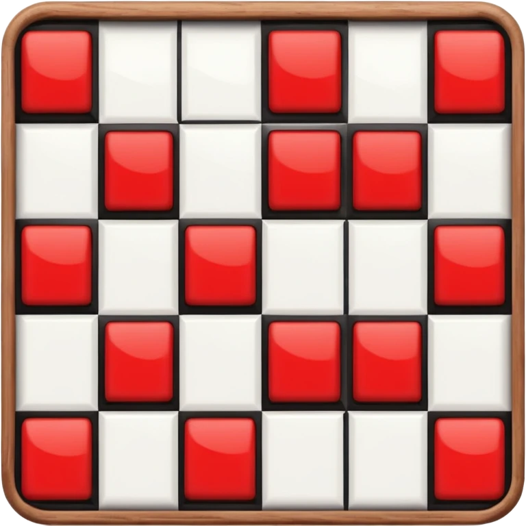 checker board mix with black and white and red emoji