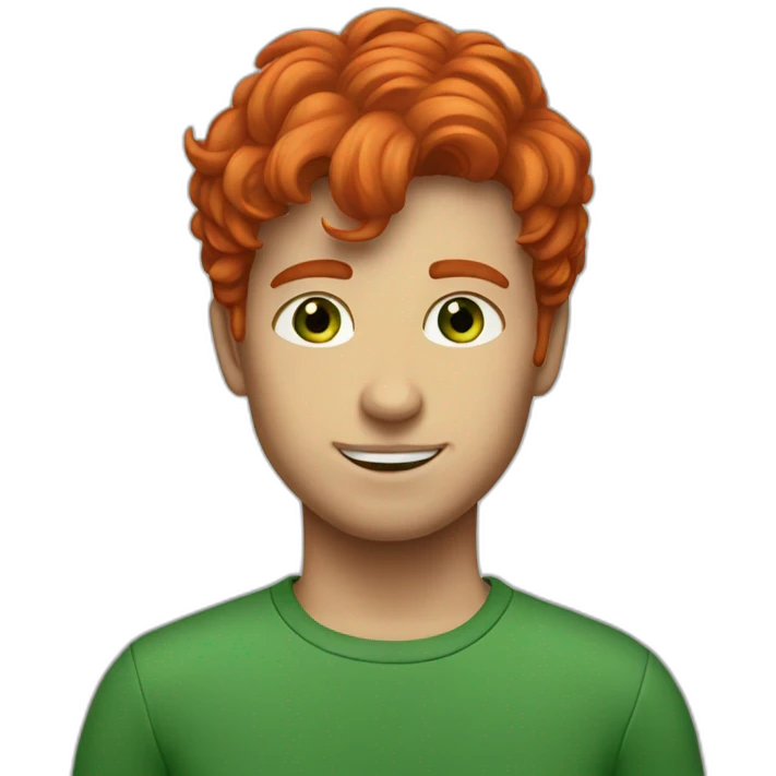 Men red hair green eyes emoji