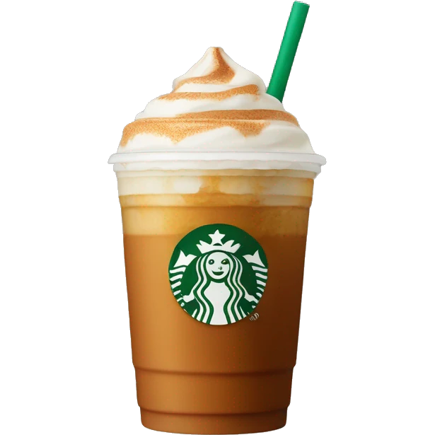 Starbucks iced pumpkin spice latte emoji
