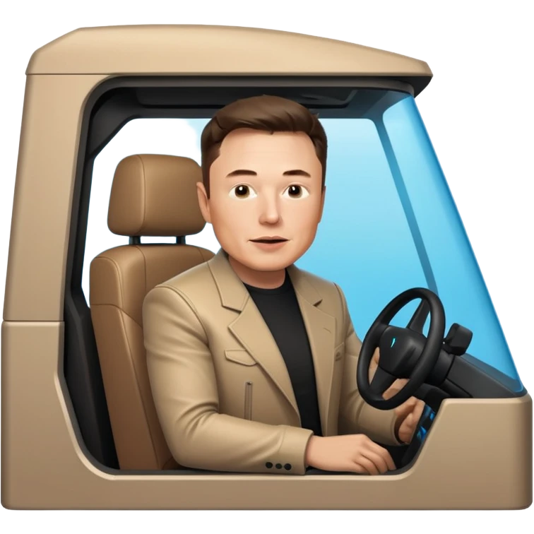 elon musk in his cybertruck  emoji