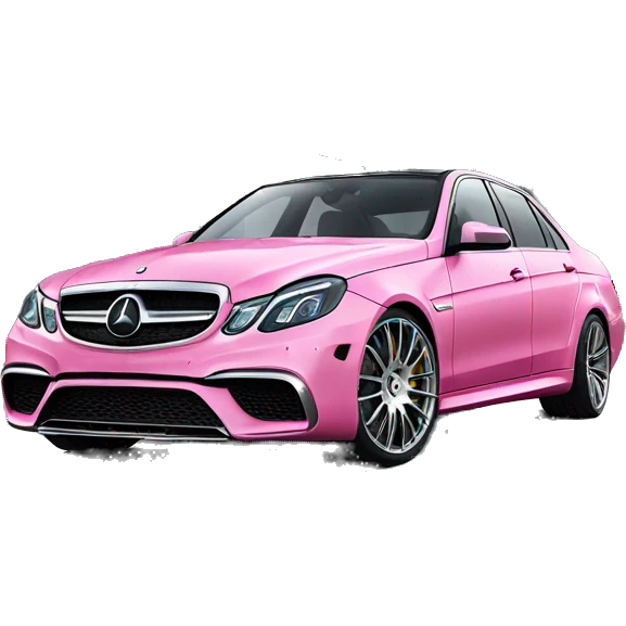 pink e63s with silver wheels emoji