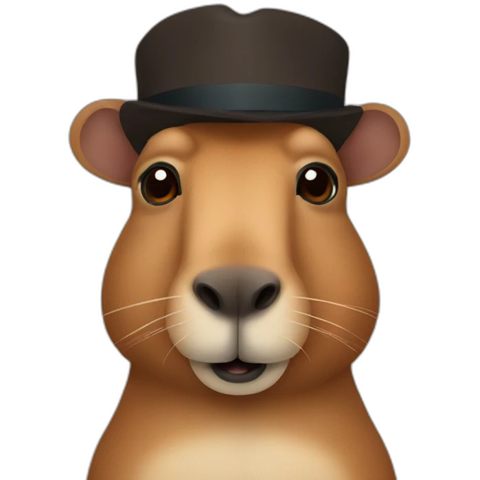 Capibara with moustache emoji