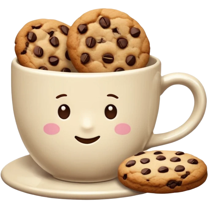 COOKIES CUP CONTAINS COFFEE INSIDE emoji
