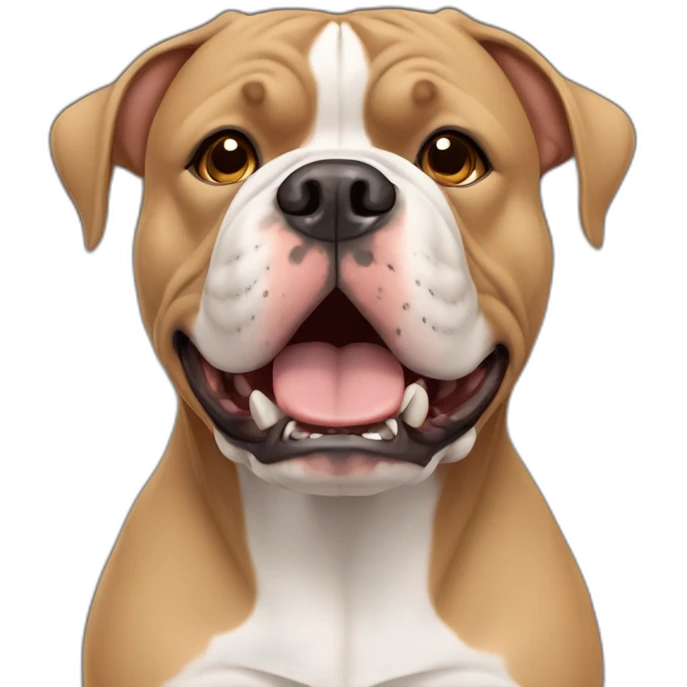 american bully dog ​​with brown face emoji