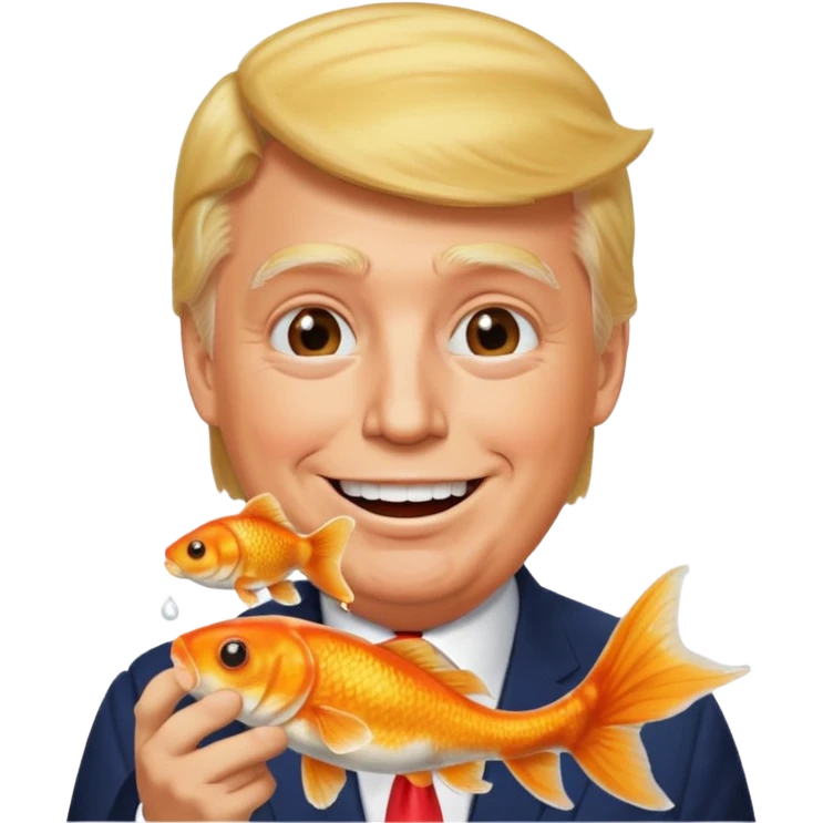 trump eating goldfish crackers emoji