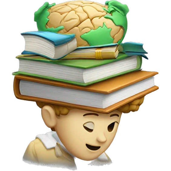 This with globes books and brains emoji