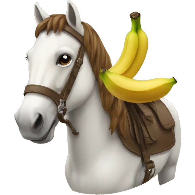 Une banane sur un cheval emoji