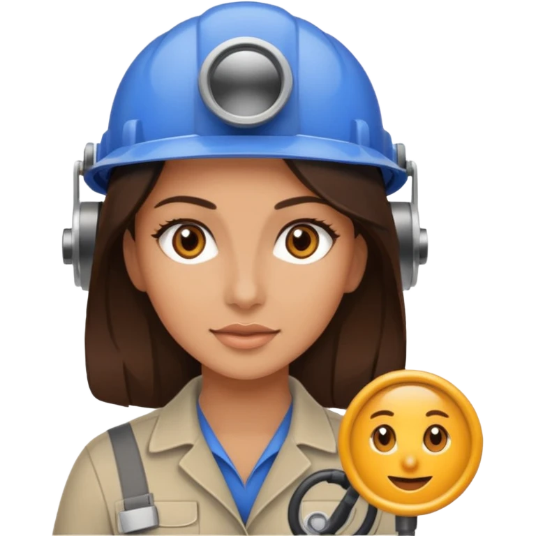 opérateur contrôle non destructif féminin brune emoji
