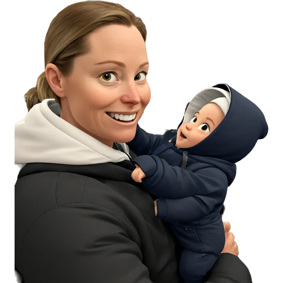 happy moments with baby and boy emoji