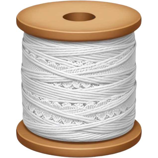 spool of thread with lace pattern emoji