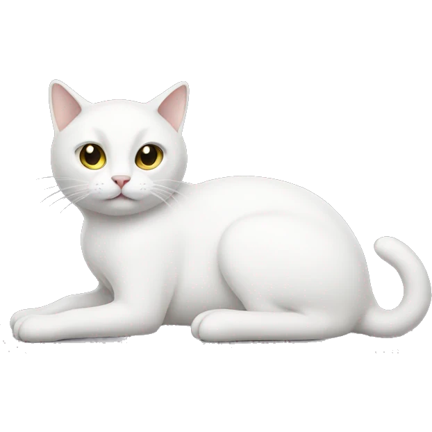white cat body emoji