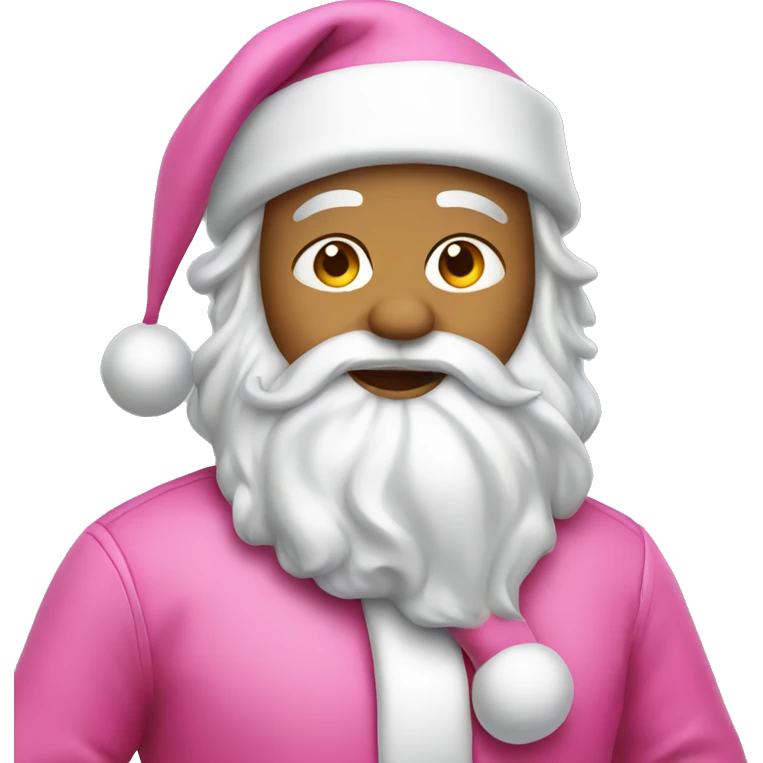 Santa in pink outfit emoji