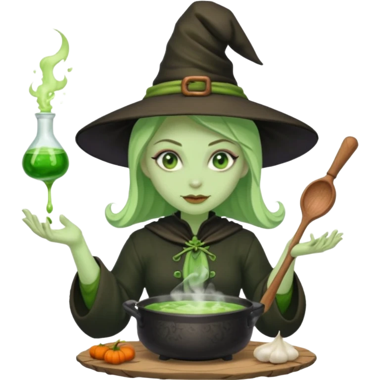 green witch cooking potion emoji