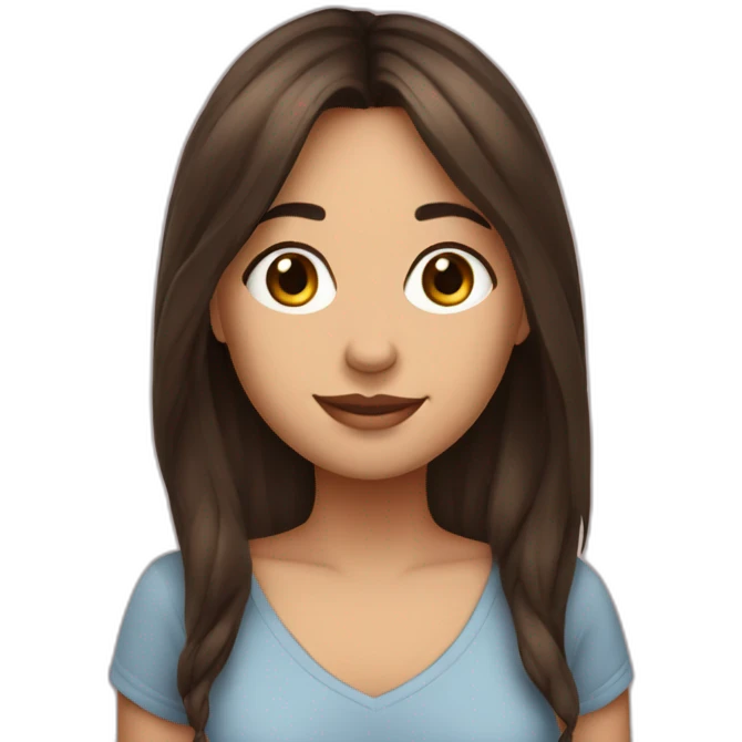 Joli fille brune  emoji