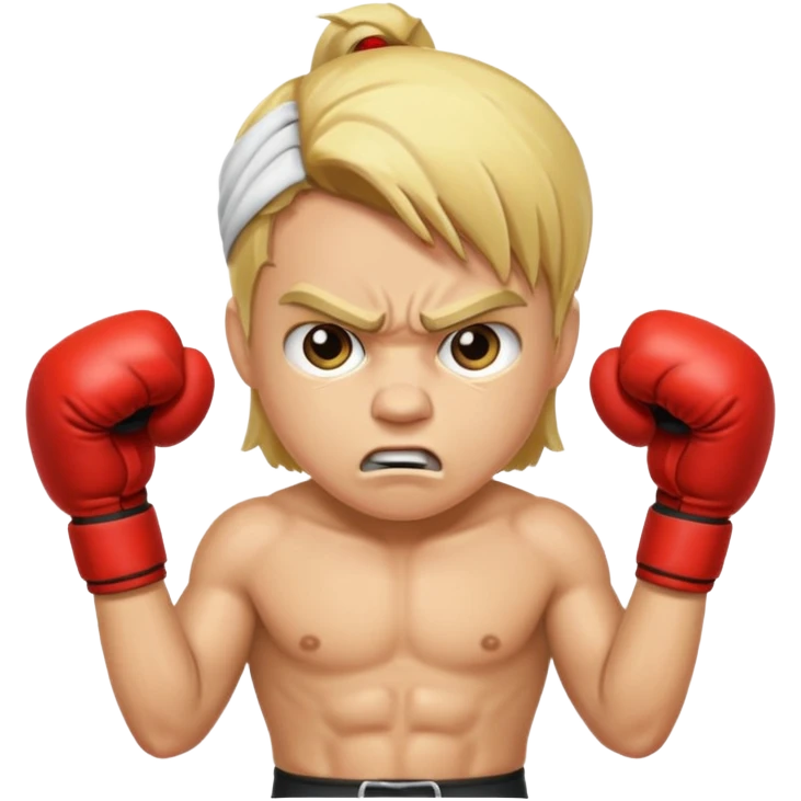 blonde angry boxer  emoji